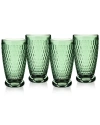 Villeroy & Boch Boston Highball Glasses, 13.5oz. Set Of 4 In Green