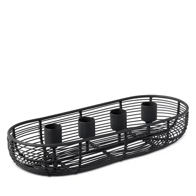 Villeroy & Boch Christmas Chic Oval Advent Wreath Candle Holder In Black