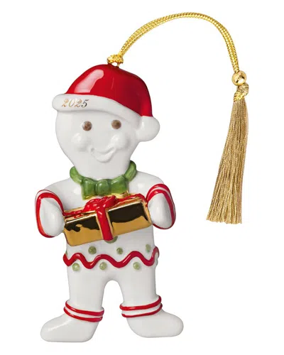 Villeroy & Boch Christmas Classics Gingerbread Man Dated Ornament 2025 In Multi