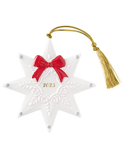 Villeroy & Boch Christmas Classics Star Dated Ornament 2025 In White