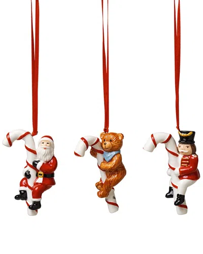 VILLEROY & BOCH VILLEROY & BOCH CHRISTMAS NOSTALGIC CANDY CANE STICK ORNAMENTS (SET OF 3)
