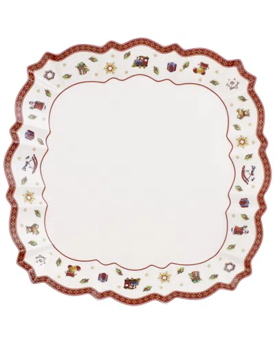 Villeroy & Boch Christmas Toy's Delight Square Dinner/brunch Plate In White
