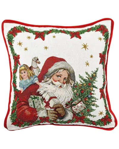 Villeroy & Boch Christmas Toy's Fantasy Embroidered Square Pillow: Santa In Multi