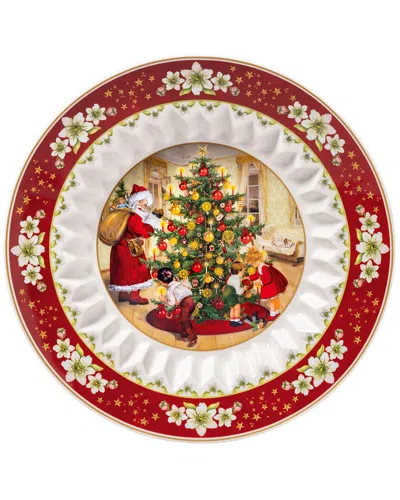 Villeroy & Boch Christmas Toy's Fantasy Santa Brings Gifts Large Bowl In Multi