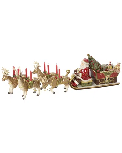 Villeroy & Boch Christmas Toy's Memory Santa's Sleigh Ride Figurine In Multi