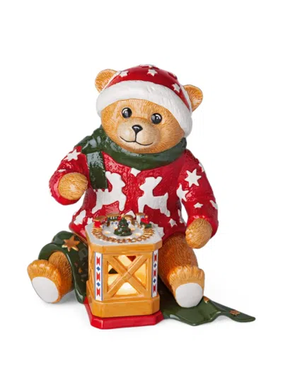 Villeroy & Boch Christmas Toys Bear Figurine Candle Holder In Multi