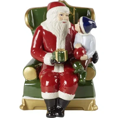 Villeroy & Boch Christmas Toys Figurine Santa On Armchair In White;red