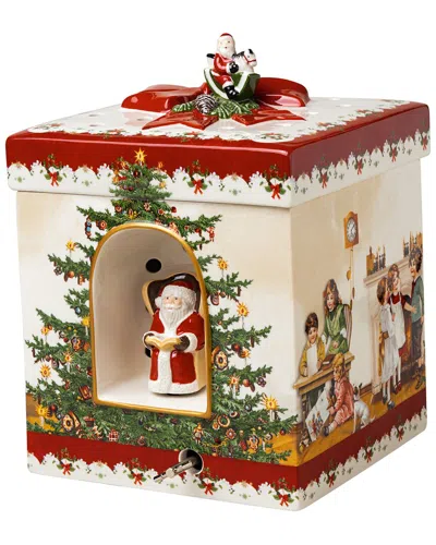 Villeroy & Boch Christmas Toys Large Square Musical Gift Box They Wish You A Merry Christmas In Multi