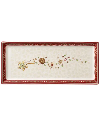 VILLEROY & BOCH VILLEROY & BOCH CHRISTMAS WINTER BAKERY DELIGHT RECTANGULAR CAKE PLATE
