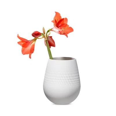 Villeroy & Boch Collier Noir Vase Carre No. 2 In White