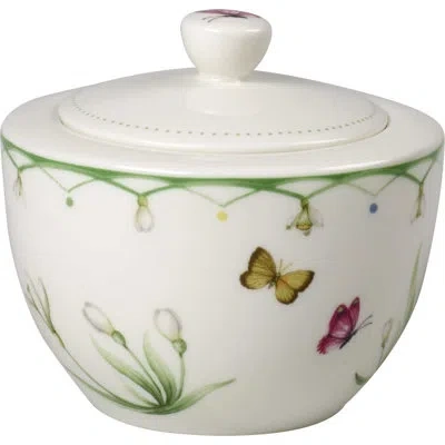 Villeroy & Boch Colorful Spring Covered 10 Oz. Sugar Bowl With Lid In Green