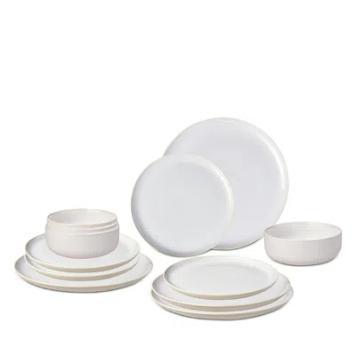 VILLEROY & BOCH CRAFTED COTTON 12 PIECE DINNERWARE SET, SERVICE FOR 4