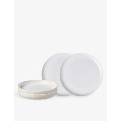 Villeroy & Boch Crafted Cotton Four-piece Porcelain Dinner Set In White
