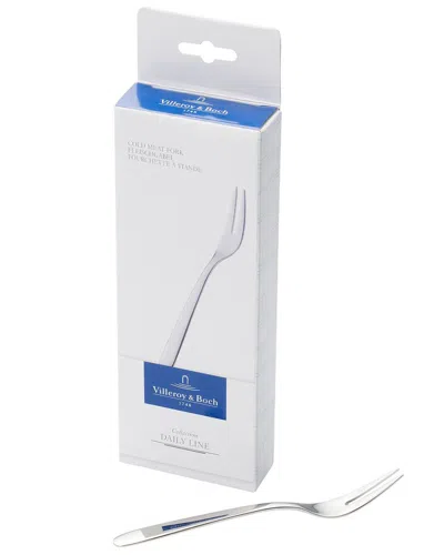 Villeroy & Boch Daily Line Cold Meat Fork Set With Gift Box In Silver