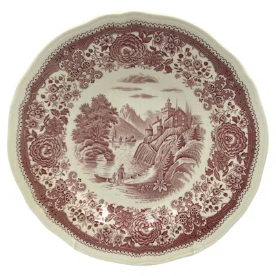 Pre-owned Villeroy & Boch Deep Soup Plates, Red Burgenland Series, Germany