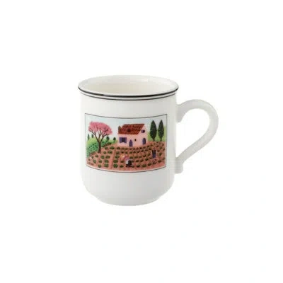 Villeroy & Boch Design Naif 10 Oz. Farmers Coffee Mug In Brown;white;green