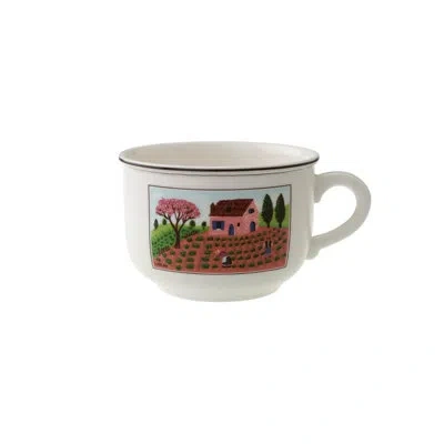 Villeroy & Boch Design Naif 14 Oz. Breakfast Teacup In Brown;white;green