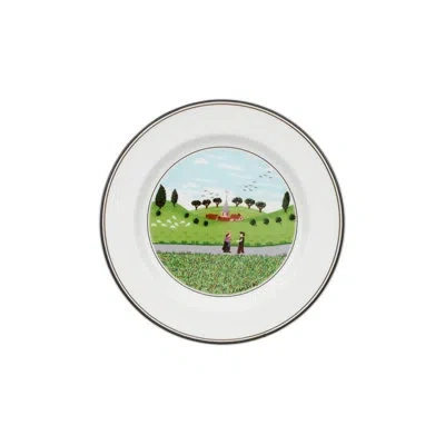 Villeroy & Boch Design Naif 6.75" Bread And Butter Plate - Boy & Girl In Blue;green