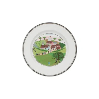 Villeroy & Boch Design Naif 6.75" Bread And Butter Plate - Wedding Procession In Brown;green
