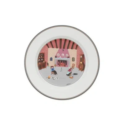 Villeroy & Boch Design Naif 8.25" By The Fireside Salad Plate In Gray;red