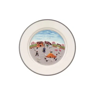 Villeroy & Boch Design Naif 8.25" Country Yard Salad Plate In Blue;gray