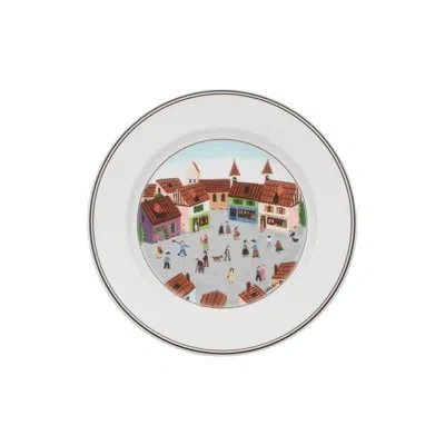 Villeroy & Boch Design Naif 8.25" Village Square Salad Plate In Brown;gray