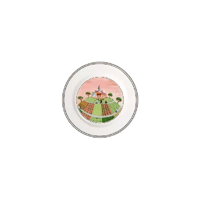 Villeroy & Boch Design Naif Bread & Butter Plate #1 Farmers Village In Multi