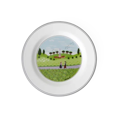 Villeroy & Boch Design Naif Bread & Butter Plate #6 Boy & Girl In Multi
