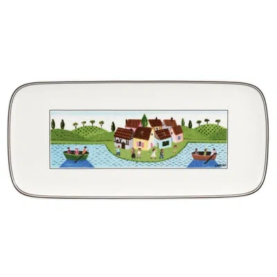 Villeroy & Boch Design Naif Charm And Breakfast Sandwich Plate In Blue;brown;green