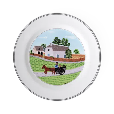 Villeroy & Boch Design Naif Dinner Plate #1 Going To Market In Multi