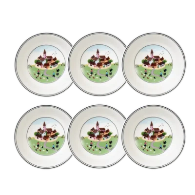 Villeroy & Boch Design Naif Fruit Dish Set Of 6 In Multi