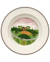 Villeroy & Boch Design Naif Hunter & Dog Rim Soup Bowl In White
