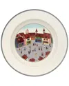 Villeroy & Boch Design Naif Old Village Square Rim Soup Bowl In White
