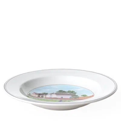 Villeroy & Boch Design Naif Rim Soup Bowl - Going To Market In Blue;white;green