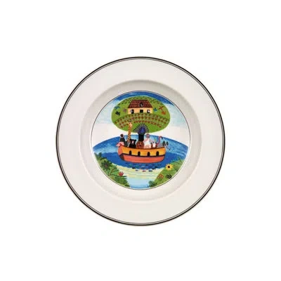 Villeroy & Boch Design Naif Rim Soup Bowl - Noah's Ark In Blue;green;ivory