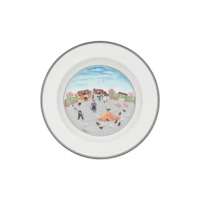 Villeroy & Boch Design Naif Rim Soup Bowl: Poultry Farm