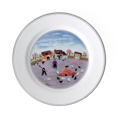 Villeroy & Boch Design Naif Salad Plate #3 Country Yard In Multi
