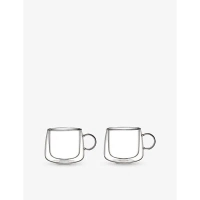 Villeroy & Boch Double-walled Set Of Two Coffee Glasses 180ml In Black