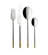 Villeroy & Boch Ella Partially Gold Plated Cutlery Set In Grey