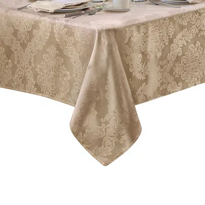 Villeroy & Boch Elrene Barcelona Jacquard Damask Oblong Tablecloth, 102 X 60 In Beige