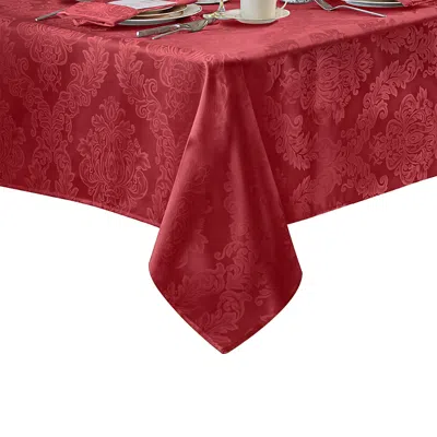 Villeroy & Boch Elrene Barcelona Jacquard Damask Oblong Tablecloth, 70 X 52 In Red