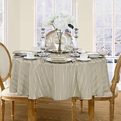 Villeroy & Boch Elrene Denley Stripe Jacquard Round Tablecloth, 70 X 70 In Gray