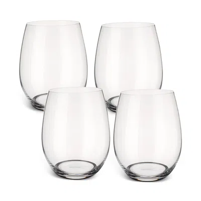 VILLEROY & BOCH ENTREE DOUBLE OLD FASHIONED/WHITE WINE STEMLESS GLASSES, SET OF 4