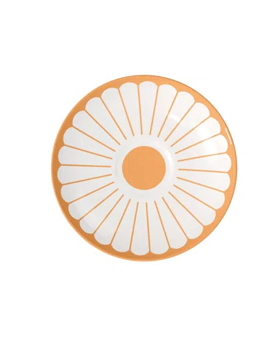 Villeroy & Boch Fleur 6" Coffee Cup Saucer In Orange
