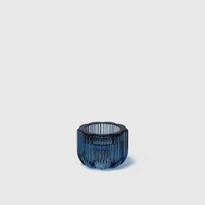 Villeroy & Boch Fleur Candleholder 2-in-1 Glass Candleholder For Tea Lights And Pillar / Taper Candles, Hand-crafted In Blue
