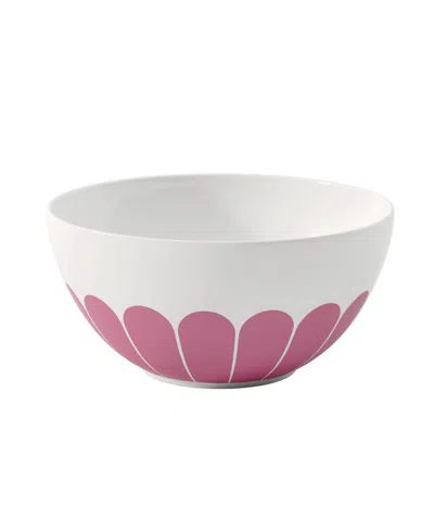 Villeroy & Boch Fleur Couleur 111.5 Oz. Round Vegetable And Salad Bowl In Pink