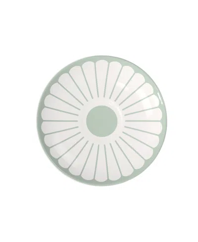Villeroy & Boch Fleur Sleek 4.5" Espresso Cup Saucer In Green
