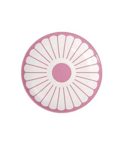 Villeroy & Boch Fleur Sleek 4.5" Espresso Cup Saucer In Pink
