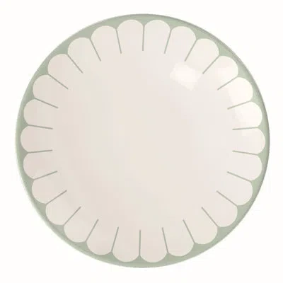 Villeroy & Boch Fleur Vert Collection Breakfast/salad Plate, Premium Porcelain, Made In Germany, Dishwasher And Micr In Green