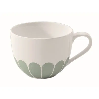 Villeroy & Boch Fleur Vert Collection Coffee Cup, Premium Porcelain, Made In Germany. Dishwasher And Microwave Safe, In Green